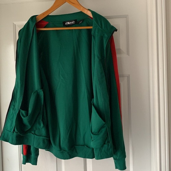 Atomic Green & Red Zip-Up Men’s Jacket - Picture 10 of 15